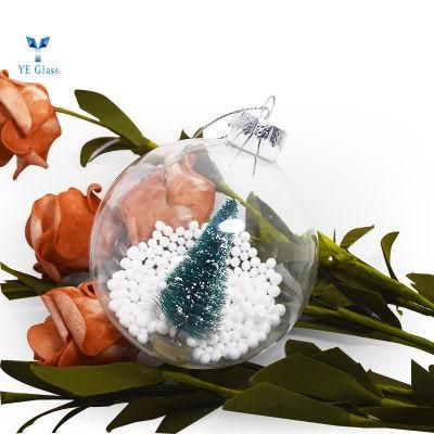 Personalised Hand Made Christmas Decorative Clear Glass Christmas Ball Ornaments