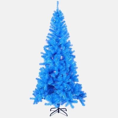 Blue Artificial Christmas Tree 3FT-8FT with LED Light Pine Cone