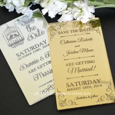 Hot Sale Personalized Custom Acrylic Wedding Invitation Piece Card