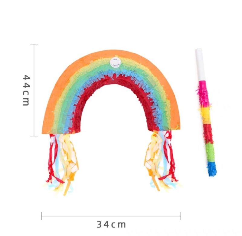 Colorful Rainbow Design Pinata for Kids Party Decoration