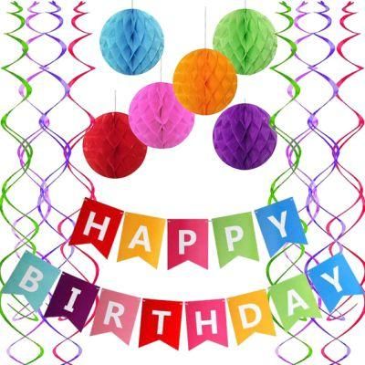 Baby Shower Decoration Bunting Banners Flags Happy Birthday Banner Kid Birthday Party Supplies
