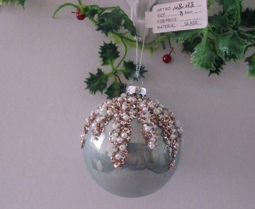 Green Color Glass Ball for Xmas Tree Decoration