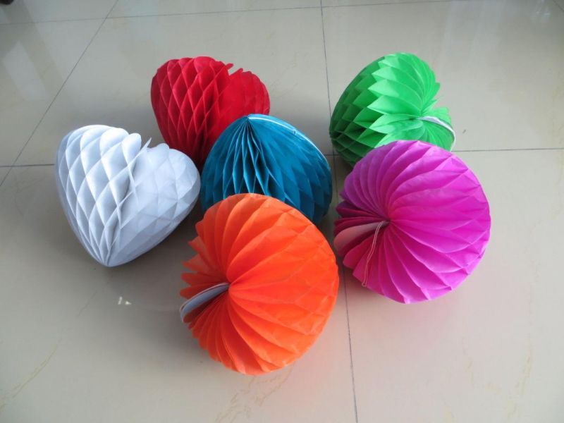 Wholesale Colorful Round Tissue Paper Honeycomb Balls Paper Flower Ball