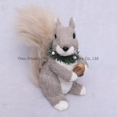 New Design White Color Artificial Christmas Squirrel Decoration Tree Ornaments