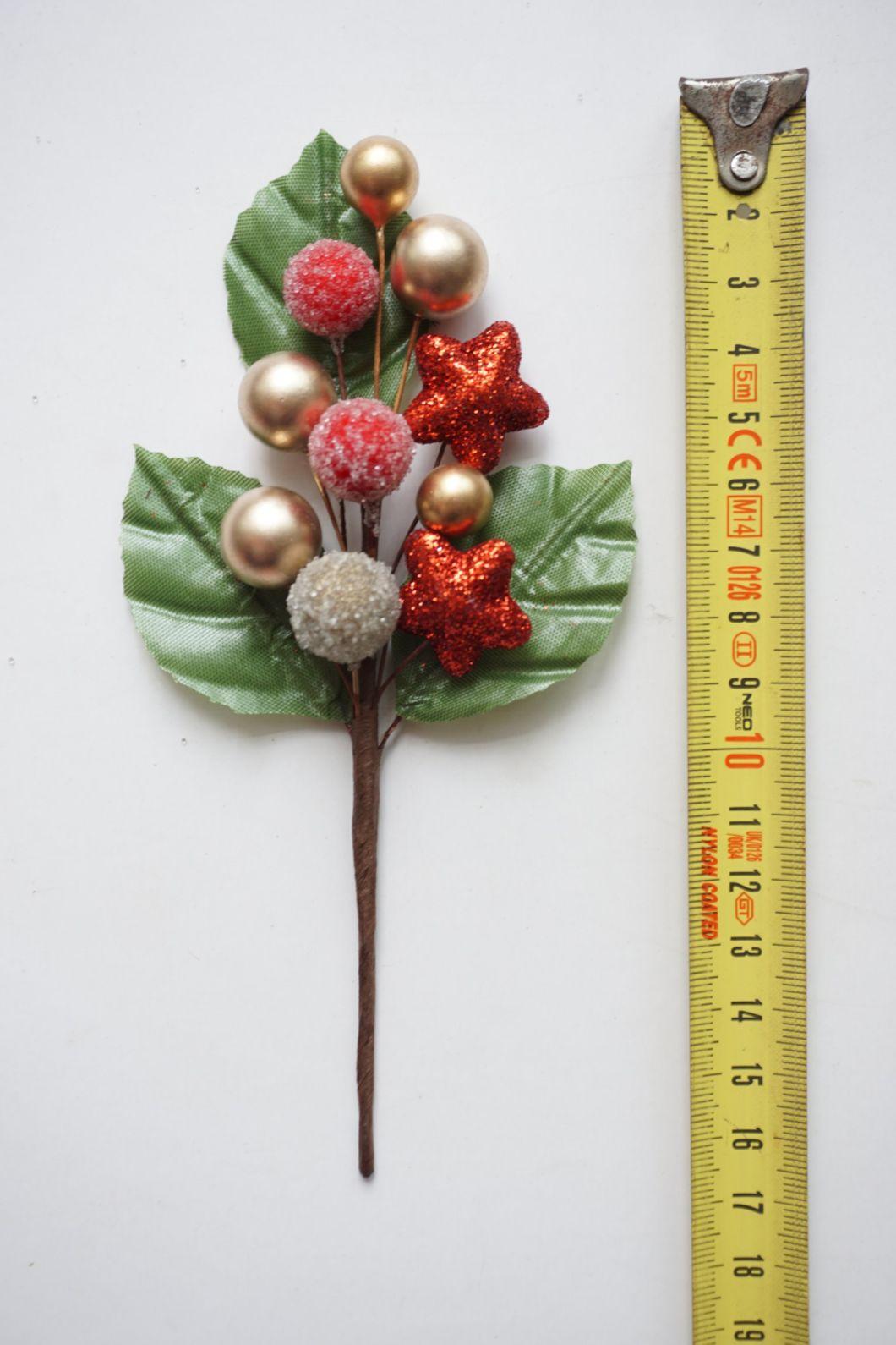 Hot Sale High Quality Plastic Christmas Decoration Small Artificial Red Berry Pick