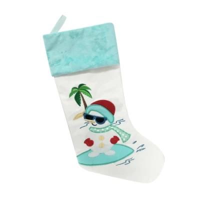 Ocean Series Handmade Santa Claus Snowman Felt Decorations Christmas Stocking