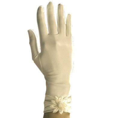 Classic Women Wedding Gloves with Flower Decoration (JYG-29311)