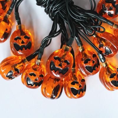 Garden Decorative Solar Pumpkin Lights LED Halloween String Lights