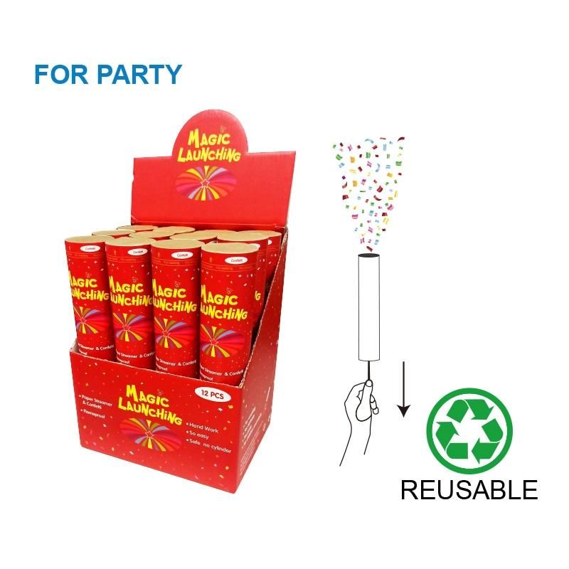 Magic Launching-Confetti Streamer for Party and Festival, Flameproof Quality