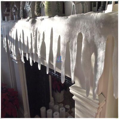 Artificial 200*35cm Polyester Glitter Icicle Fringe for Ornament