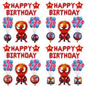 18 Inch Spiderman Red Birthday Suit Aluminum Balloons Boy Party Decoration