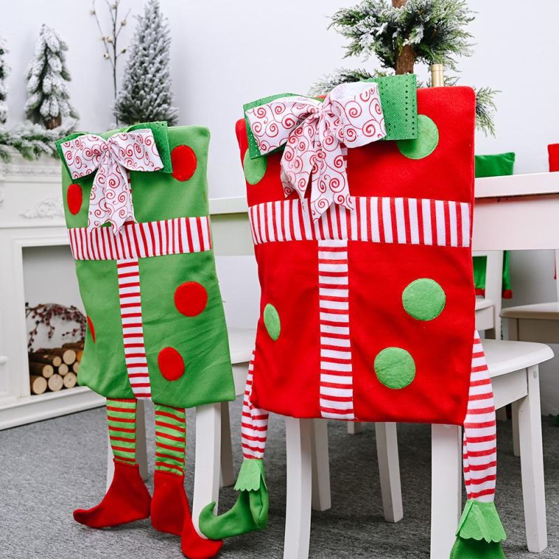 New Pack Santa Claus Hat Christmas Chair Covers for Christmas Decorations Dinner Chair Xmas Decor