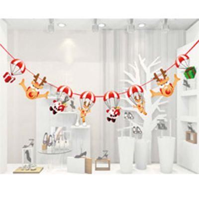 Christmas Ornament Sleigh Cartoon Series Interior Decoration Colorful Flags