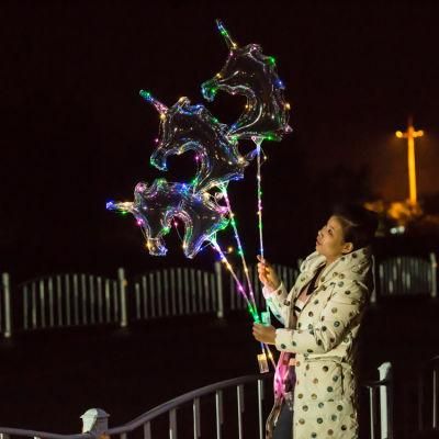 Bobo Transparent Luminous Balloon Unicorn balloon with LED Lights