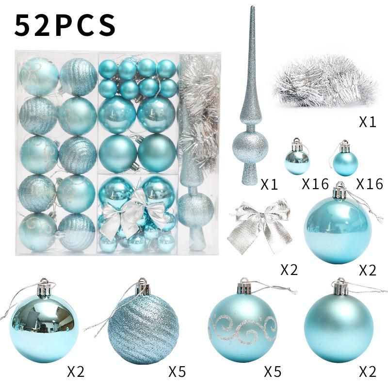 New Design High Sales Christmas Shiny Painted Ball for Holiday Wedding Party Decoration Supplies Hook Ornament Craft Gifts