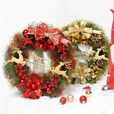 Christmas Decorations Elk Pine Needles Christmas Wreath Hotel Mall Wall Hanging Door Pendant