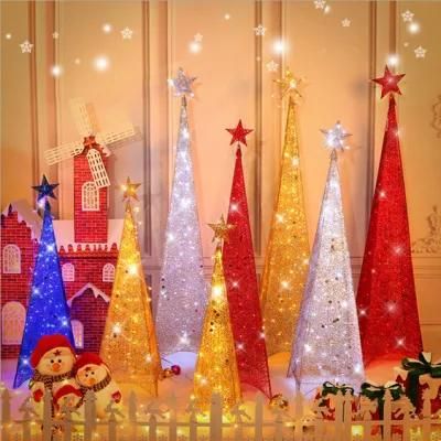 LED Christmas Tree Iron Art-Look Holiday Decoration