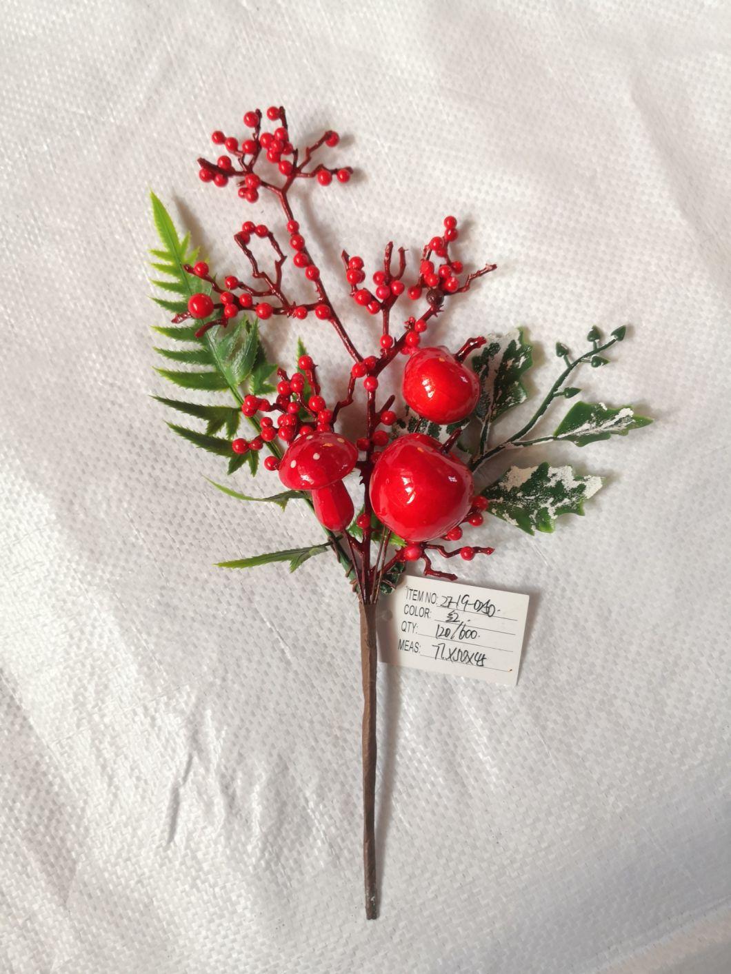 Small Christmas Berry Pick for Decorations Red Fruits