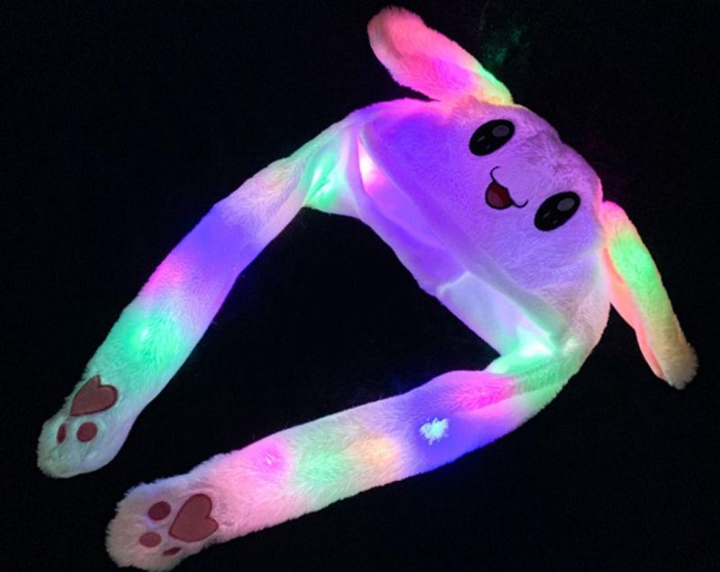LED Funny Toys Pinching Airbag Cap Plush Cute Hat