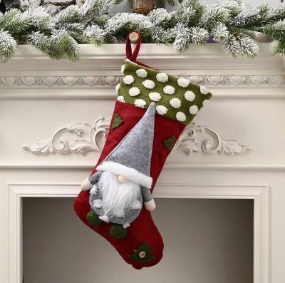 Christmas Promotion Gift with Plush Christmas Ornament Christmas Decoration Stocking