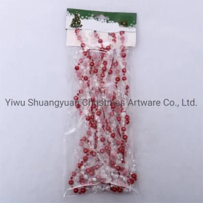 Red &amp; Transparent Christmas Beads Garland Mixed for Christmas Decoration