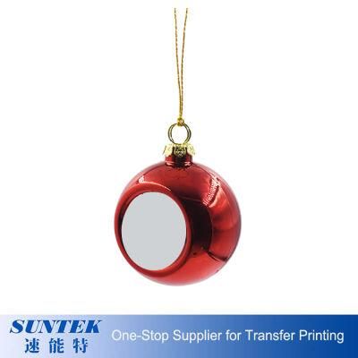 Fast Selling Sublimation Colorful Plastic Christmas Balls with Personalized Printing Children DIY