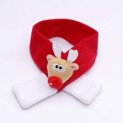 Christmas Pet Supplies Scarf with Cow for Holiday Party Decoration Supplies Hook Ornament Craft Gifts