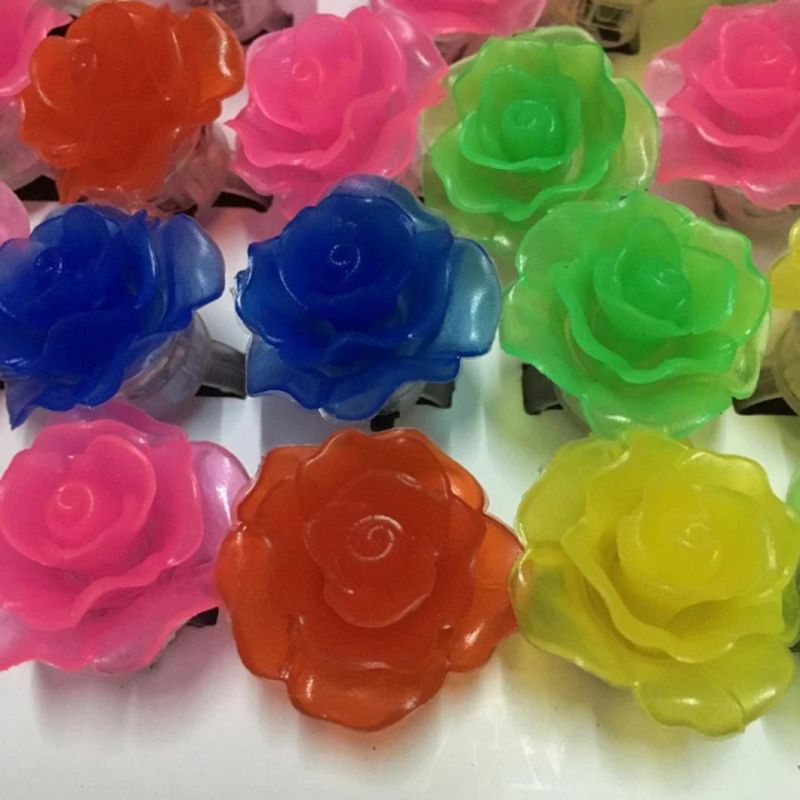 LED Colorful Luminous Rose Ring