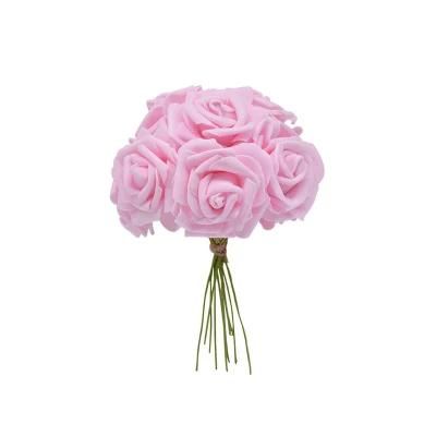 Artificial 8cm Big Foam Rose Flower Box, Rose Foam Flowers Roses Flower 144, PE Latex Royal Blue Foam Roses Flowers Bulk with Stem