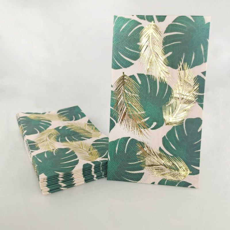 Customized Paper Napkin Serviettes High Quality Dye Color Restaurant Napkin Serviettes Disposable Dinner Paper Napkin