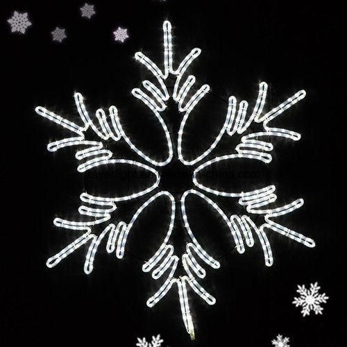 White LED Christmas Outdoor Decoration Snowflake Motif Light