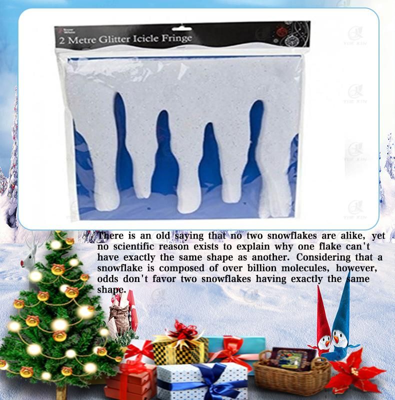 Xmas Christmas Icicle Snow Garland 1.5m X 30cm