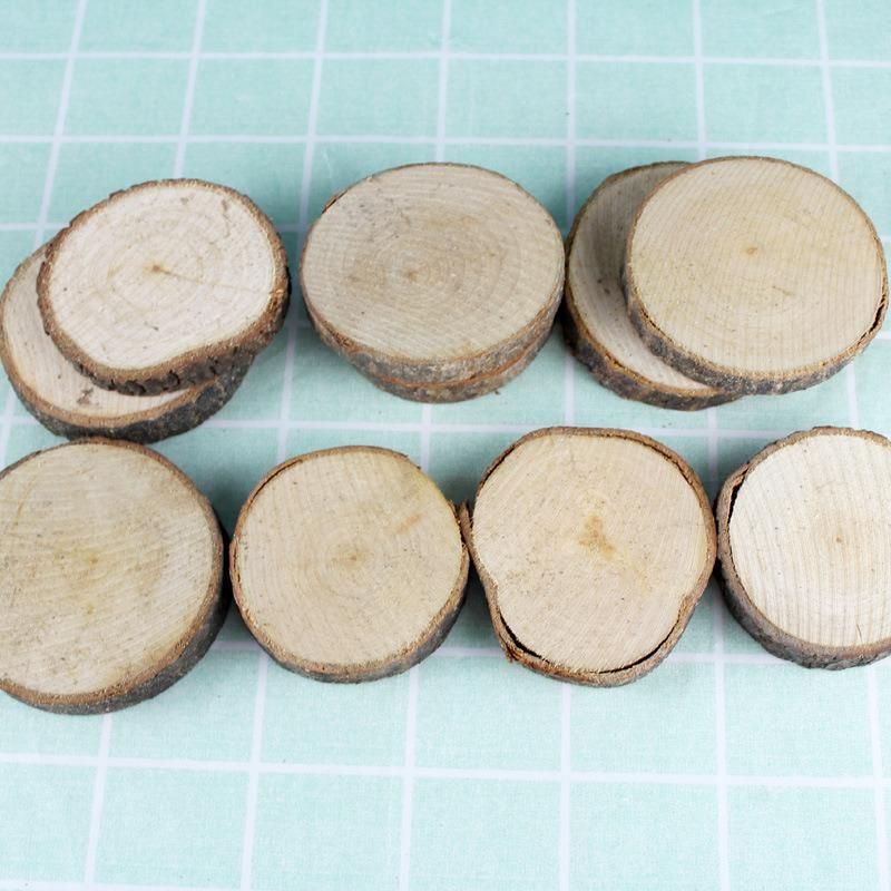 Natural Wood Slices - 10 PCS 2.76 Inches Craft Unfinished Wood Kit Wooden Circles for Arts Wood Slices Christmas Ornaments DIY Crafts