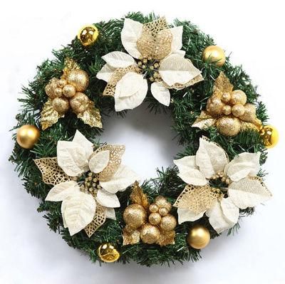 Small MOQ Christmas Wreath Xmas Door Hanging Wreath Decoration