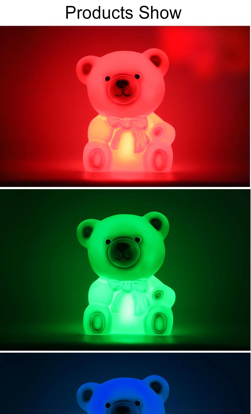 Cute Plastic Bear Decoration Night Light