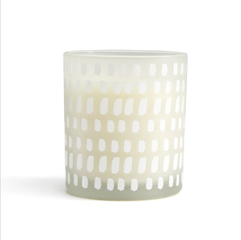 Wholesale Frosted White Spot Glass Jar Taper Candle Holder with Luxury Box