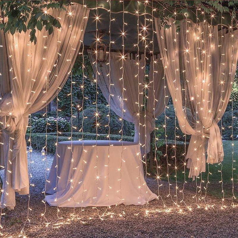 Outdoor Indoor Wall Decorations 300 LED Window Curtain String Light