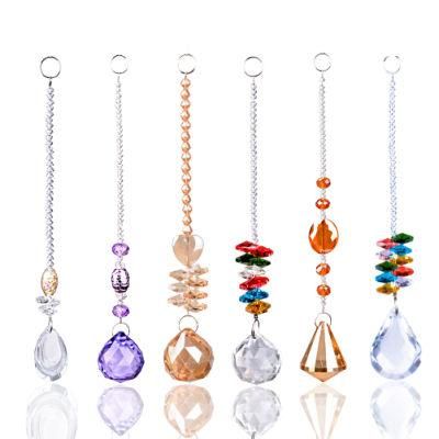 6 Different Design Crystal Suncatcher Prism Fengshui Ornament Chandelier Hanging Pendant Lighting Ball Wedding