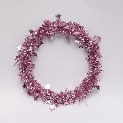 Yiwu Shuangyuan Chrismtas Tree Decorative Red 38cm Pet Star Shape Tinsel