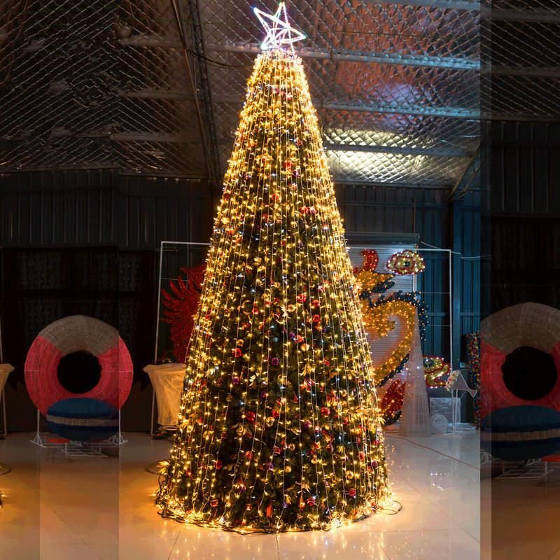 LED Outdoor Light Spiral 10m Christmas Trees Lights for Holiday Project