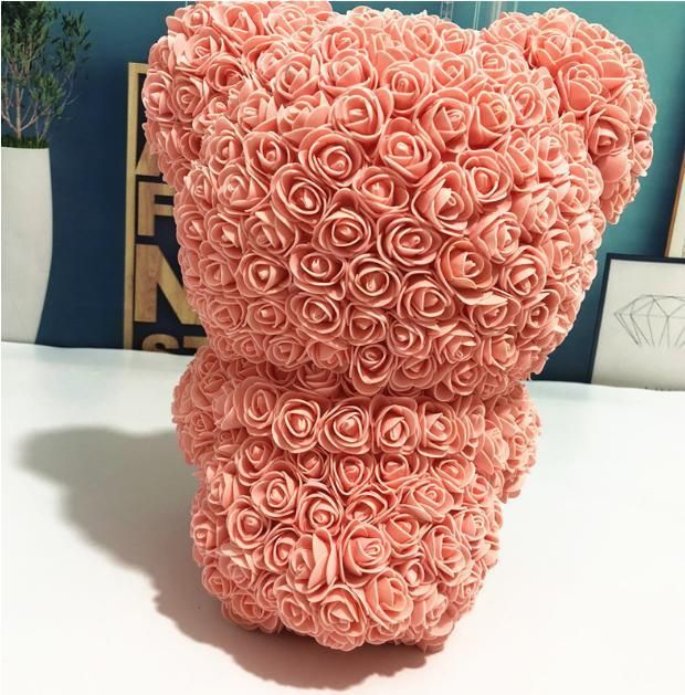 Luxery Gift Rose Bear Stand 35cm Samll Fat Rose Teddy Bear