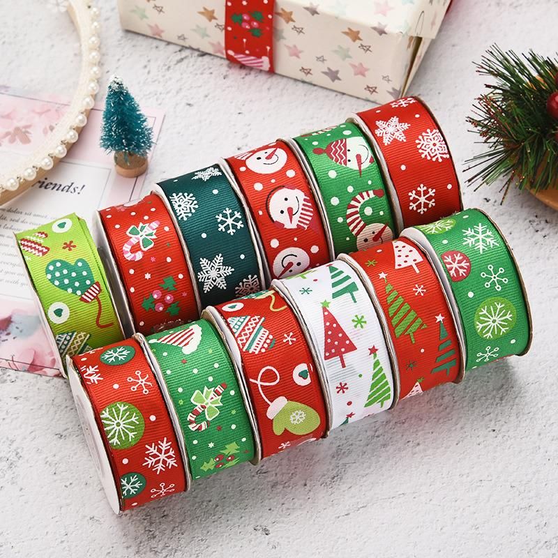 Christmas Ribbon, Exquisite Pattern, Ribbon, Ribbed Ribbon, Gift Wrapping Ribbon