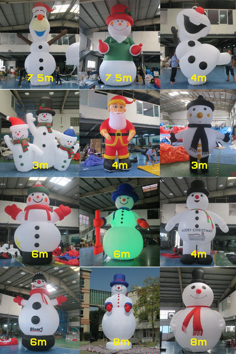 Outdoor Inflatable Advertising Santa Cartoon