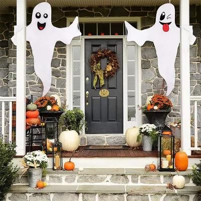 Halloween Decoration Outdoor Lawn Decor Tree Pilar Decorations Halloween Ghost Party Supplies Bendable Tree Wrap Ghost (2 Pack)