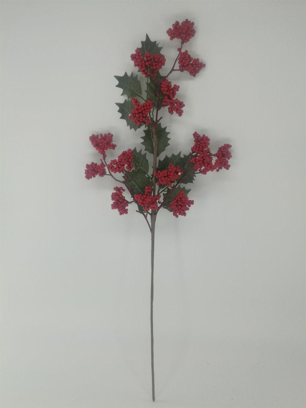 Factory Wholesale Artificial Berries Ball Christmas Floral Pick Berry Bouquet Picks Christmas Tree Decorations