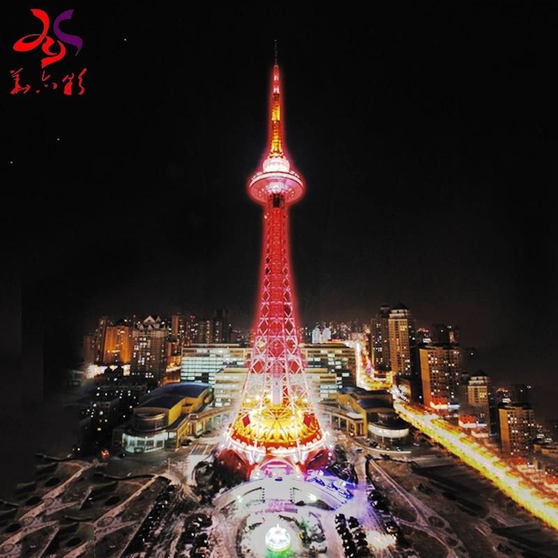 Modern Design Giant Square Commercial Decoration Eiffel Tower 3D Lighting