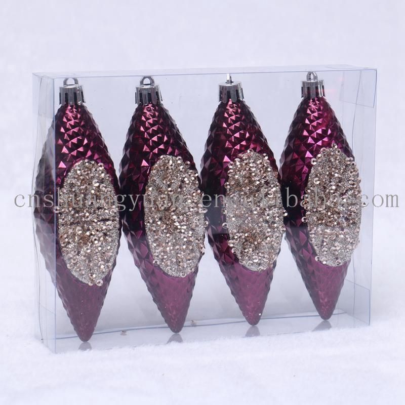 New Design Christmas Shiny Champagne Corn for Holiday Wedding Party Decoration Supplies Hook Ornament Craft Gifts