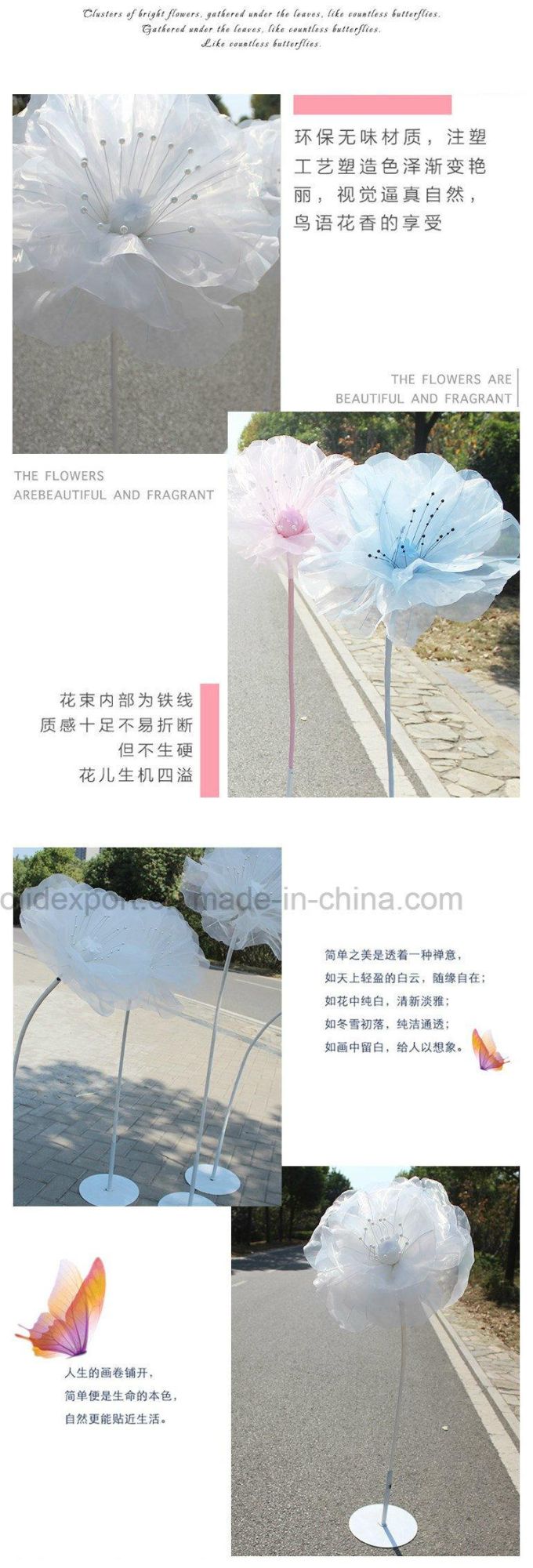Handmaking Voile Flower Props Decoration for Wedding Decoration