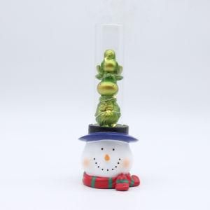 Polyresin Christmas Snowman Head LED Lights String Household Decorations