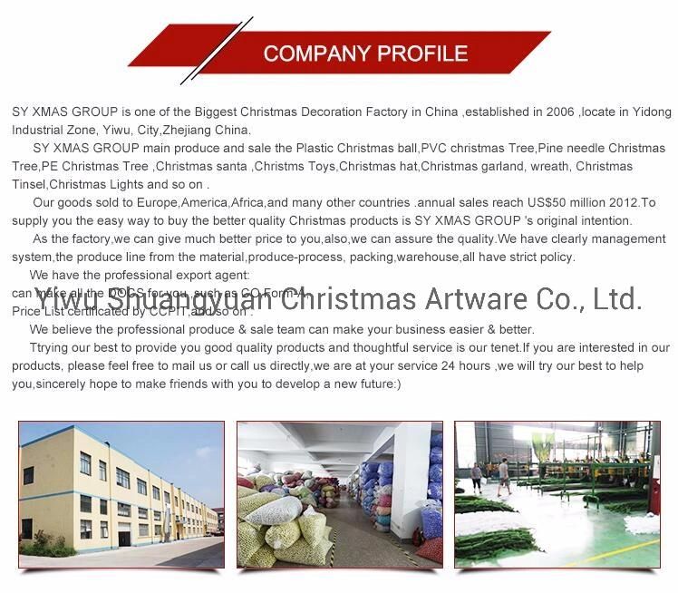 Yiwu Tree Factory 5FT Green PVC and PE Mixed Artificial Christmas Tree